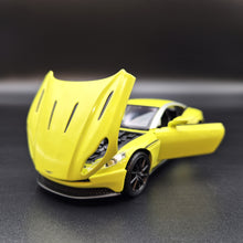 Load image into Gallery viewer, Explorafind 2022 Aston Martin DB11 AMR Neon Yellow 1:32 Die Cast Car