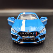 Load image into Gallery viewer, Explorafind 2023 BMW M8 Manhart MH8 800 Blue 1:32 Die Cast Car