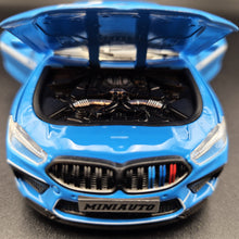 Load image into Gallery viewer, Explorafind 2023 BMW M8 Manhart MH8 800 Blue 1:32 Die Cast Car