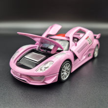 Load image into Gallery viewer, Explorafind 2015 Porsche 918 Spyder RSR Pink 1:32 Die Cast Car