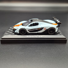 Load image into Gallery viewer, Explorafind 2016 McLaren P1 GTR Gulf Blue 1:40 Die Cast Car
