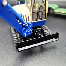 Load image into Gallery viewer, Explorafind 2011 DAF XF105 Style Low Loader Truck with Terex HR32 Excavator Blue/Green 1:50 Die Cast
