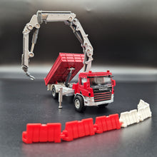 Load image into Gallery viewer, Explorafind 2009 Scania Style Truck with Crane (Hiab) Red 1:50 Die Cast Truck