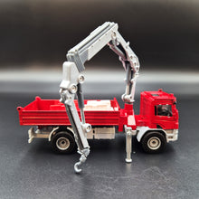 Load image into Gallery viewer, Explorafind 2009 Scania Style Truck with Crane (Hiab) Red 1:50 Die Cast Truck