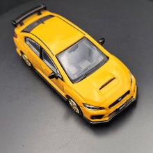 Load image into Gallery viewer, Explorafind 2016 Subaru WRX STI S207 Yellow 1:64 Die Cast Car