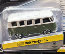 Load image into Gallery viewer, Explorafind 1966 Volkswagen T1 Olive Green/White 1:56 Die Cast Van New
