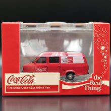 Load image into Gallery viewer, Explorafind 1980 Ford Transit MKII Coca-Cola Van Red 1:76 Die Cast New