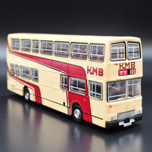 Load image into Gallery viewer, Explorafind 1980 KMB Mercedes Benz O 305 Double Decker Bus Cream/Red 1:110 Die Cast New
