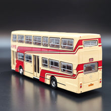 Load image into Gallery viewer, Explorafind 1980 KMB Mercedes Benz O 305 Double Decker Bus Cream/Red 1:110 Die Cast New