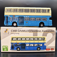 Load image into Gallery viewer, Explorafind 1975 CMB Daimler Fleetline Double Decker Bus Cream/Blue 1:110 Die Cast New