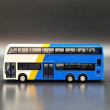 Load image into Gallery viewer, Explorafind Alexander Dennis Enviro500 MMC Double Decker Bus White/Blue 1:110 Die Cast New