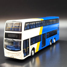 Load image into Gallery viewer, Explorafind Alexander Dennis Enviro500 MMC Double Decker Bus White/Blue 1:110 Die Cast New