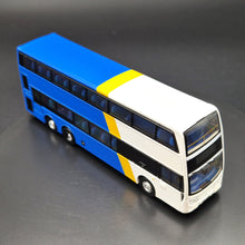 Load image into Gallery viewer, Explorafind Alexander Dennis Enviro500 MMC Double Decker Bus White/Blue 1:110 Die Cast New