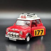 Load image into Gallery viewer, Explorafind 1967 Mini Cooper MKI Rally Red 1:50 Die Cast Car New