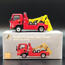 Load image into Gallery viewer, Explorafind 2015 Isuzu N Series NPR Tow Truck Taiwan Police 1:64 Die Cast Truck New