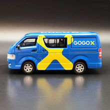 Load image into Gallery viewer, Explorafind 2017 Toyota Hiace Blue GOGOX 1:64 Die Cast Van New