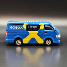 Load image into Gallery viewer, Explorafind 2017 Toyota Hiace Blue GOGOX 1:64 Die Cast Van New