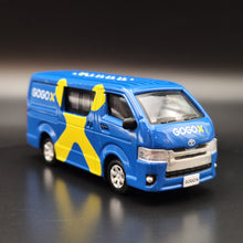 Load image into Gallery viewer, Explorafind 2017 Toyota Hiace Blue GOGOX 1:64 Die Cast Van New