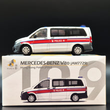Load image into Gallery viewer, Explorafind 2019 Mercedes-Benz Vito Hong Kong Police AM7729 White 1:64 Die Cast Van New
