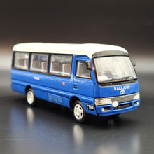 Load image into Gallery viewer, Explorafind 2010 Toyota Coaster Bus Blue Macau Security Police 1:76 Die Cast Bus New