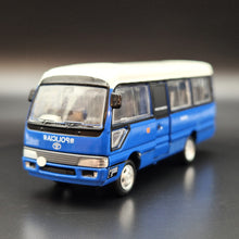 Load image into Gallery viewer, Explorafind 2010 Toyota Coaster Bus Blue Macau Security Police 1:76 Die Cast Bus New