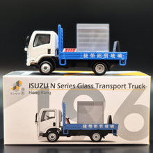 Load image into Gallery viewer, Explorafind 2015 Isuzu N Series NPR Glass Transport Truck 1:64 Die Cast Truck New