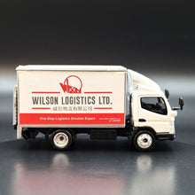 Load image into Gallery viewer, Explorafind 2022 Mitsubishi Fuso Canter Box Truck Wilson Logistics 1:76 Die Cast Truck New