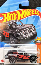 Load image into Gallery viewer, Hot Wheels 2023 Ford Bronco R Black #225 HW Hot Trucks 8/10 New Long Card