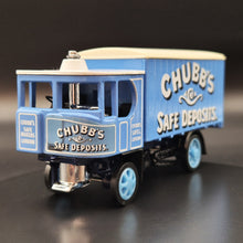 Load image into Gallery viewer, Matchbox 1929 Garrett Steam Wagon Chubb's Safe Blue Models Of Yesteryear Y-37