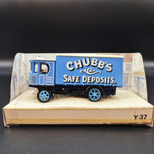 Load image into Gallery viewer, Matchbox 1929 Garrett Steam Wagon Chubb's Safe Blue Models Of Yesteryear Y-37
