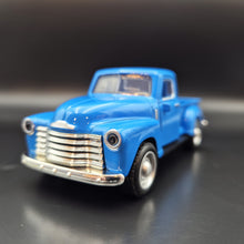 Load image into Gallery viewer, Explorafind 1952 Style Chevy Pickup Blue Die Cast Pickup Truck