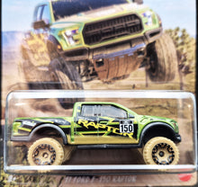 Load image into Gallery viewer, Hot Wheels 2023 '17 Ford F-150 Raptor Emerald Green Mud Runners 3/5 New Long Card