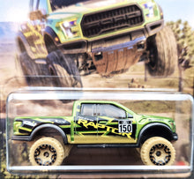 Load image into Gallery viewer, Hot Wheels 2023 '17 Ford F-150 Raptor Emerald Green Mud Runners 3/5 New Long Card