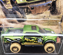 Load image into Gallery viewer, Hot Wheels 2023 '17 Ford F-150 Raptor Emerald Green Mud Runners 3/5 New Long Card