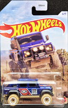 Load image into Gallery viewer, Hot Wheels 2023 '15 Land Rover Defender Double Cab Royal Blue Mud Runners 4/5 New Long Card