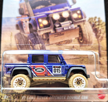 Load image into Gallery viewer, Hot Wheels 2023 '15 Land Rover Defender Double Cab Royal Blue Mud Runners 4/5 New Long Card