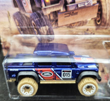 Load image into Gallery viewer, Hot Wheels 2023 '15 Land Rover Defender Double Cab Royal Blue Mud Runners 4/5 New Long Card