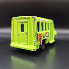Load image into Gallery viewer, Matchbox 2001 Chevy Transport Bus Apple Green School Spirit 5 Pack Loose