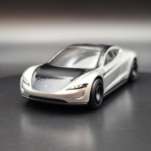 Load image into Gallery viewer, Hot Wheels 2022 Tesla Roadster Silver American Scene Car Culture 5/5