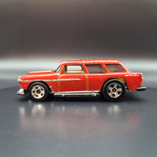 Load image into Gallery viewer, Hot Wheels 2010 '55 Chevy Nomad Dark Red #167 Hot Auctions 9/10