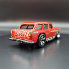 Load image into Gallery viewer, Hot Wheels 2010 '55 Chevy Nomad Dark Red #167 Hot Auctions 9/10