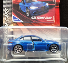 Load image into Gallery viewer, Majorette 2022 Alfa Romeo Giulia Blue #271 Premium Cars New Long Card