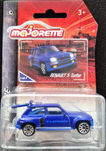 Load image into Gallery viewer, Majorette 2021 Renault 5 Turbo Blue #210 Vintage Cars New Long Card