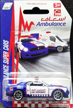 Load image into Gallery viewer, Majorette 2019 Dodge Challenger SRT Blue/White #238 Dubai Ambulance Series New