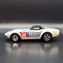 Load image into Gallery viewer, Hot Wheels 2016 '69 Corvette Racer White #86 Nightburnerz 6/10