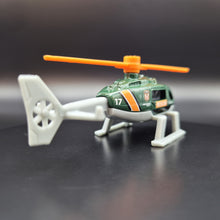 Load image into Gallery viewer, Matchbox 2022 MBX Rescue Helicopter Dark Green MBX Mountain II 5 Pack Loose