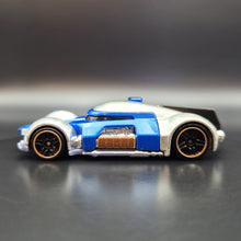 Load image into Gallery viewer, Hot Wheels 2016 Jango Fett Silver/Blue Stars Wars Character Cars #32