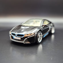 Load image into Gallery viewer, Matchbox 2018 '16 BMW i8 Black #4 MBX Road Trip 4/35