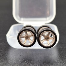 Load image into Gallery viewer, 1:64 5 Spoke Silver Wheel Set with Slick Rubber Tyres - Hot Wheels, Matchbox
