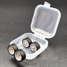 Load image into Gallery viewer, 1:64 5 Spoke Silver Wheel Set with Slick Rubber Tyres - Hot Wheels, Matchbox